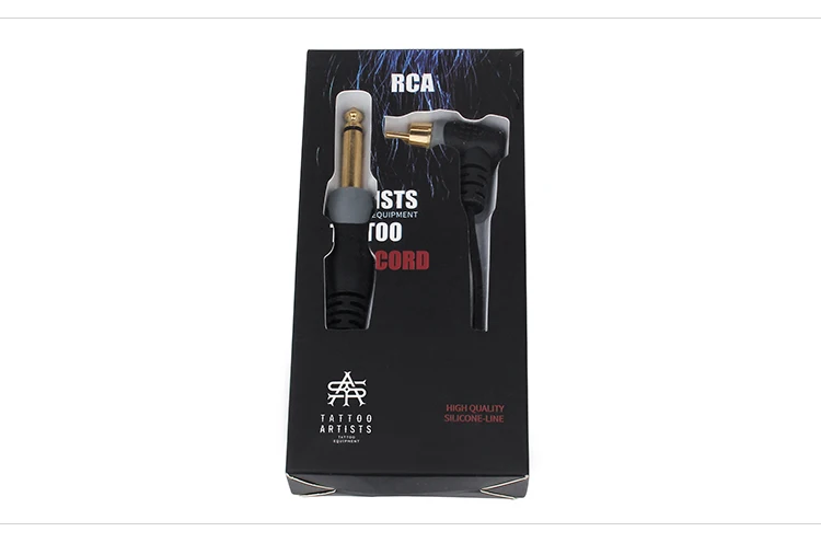 YI88in медь RCA татуировки Клип шнур черный мягкий силиконовый правый угол L тип провода коннектора для роторной татуировки машины питания