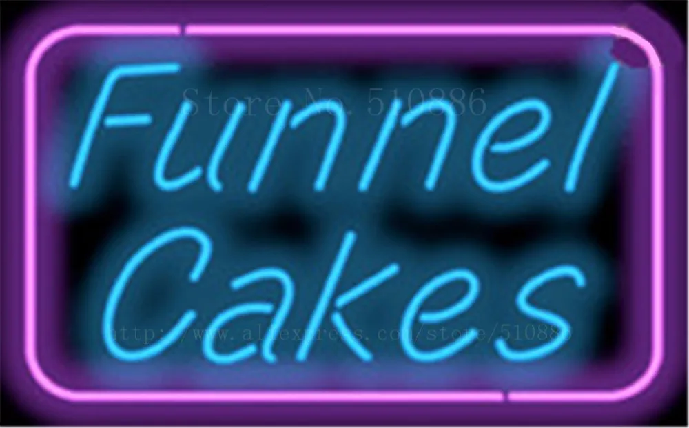 Funnel Cakes NEON SIGN REAL GLASS BEER BAR PUB LIGHT SIGNS store display Packing food bakery dessert Advertising Lights 17*14&quot | Лампы и