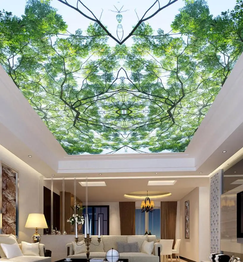 

Customize Beautiful Ceiling 3d Wallpaper Living room Blue sky sunshine 3D Photo Stereoscopic Ceiling 3D Wallpape