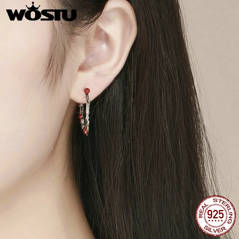 WOSTU 2020 Новое поступление новые серьги гвоздики из стерлингового серебра 925 пробы
