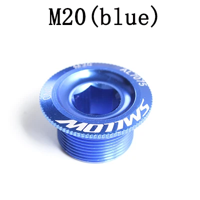 M20(blue) Зубная пластина крышка Кривошип винт крышка M15 M18 M20 MTB шатун для велосипеда Крышка алюминиевый BMX NRoad велосипедный фитинг 9 цветов - Цвет: M20(blue)