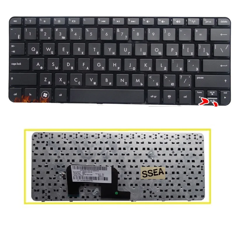 Новая русская клавиатура SSEA для ноутбука HP mini 210-2000 Mini 110-3748tu 3751 оптом | Компьютеры