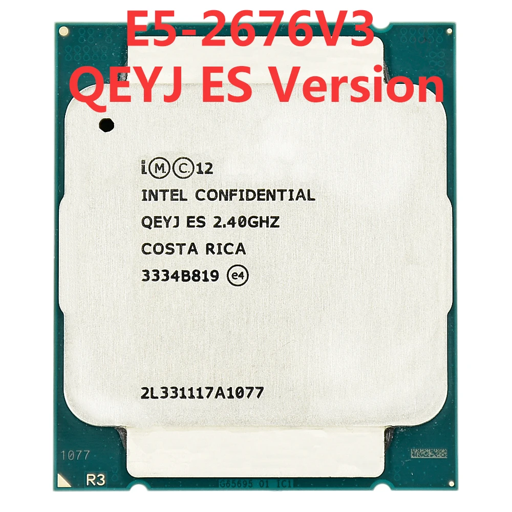 Intel Xeon сервер QEYJ ES образец E5 2676V3 версии 2.40GHz135W 30M 12 ядерный процессор LGA2011