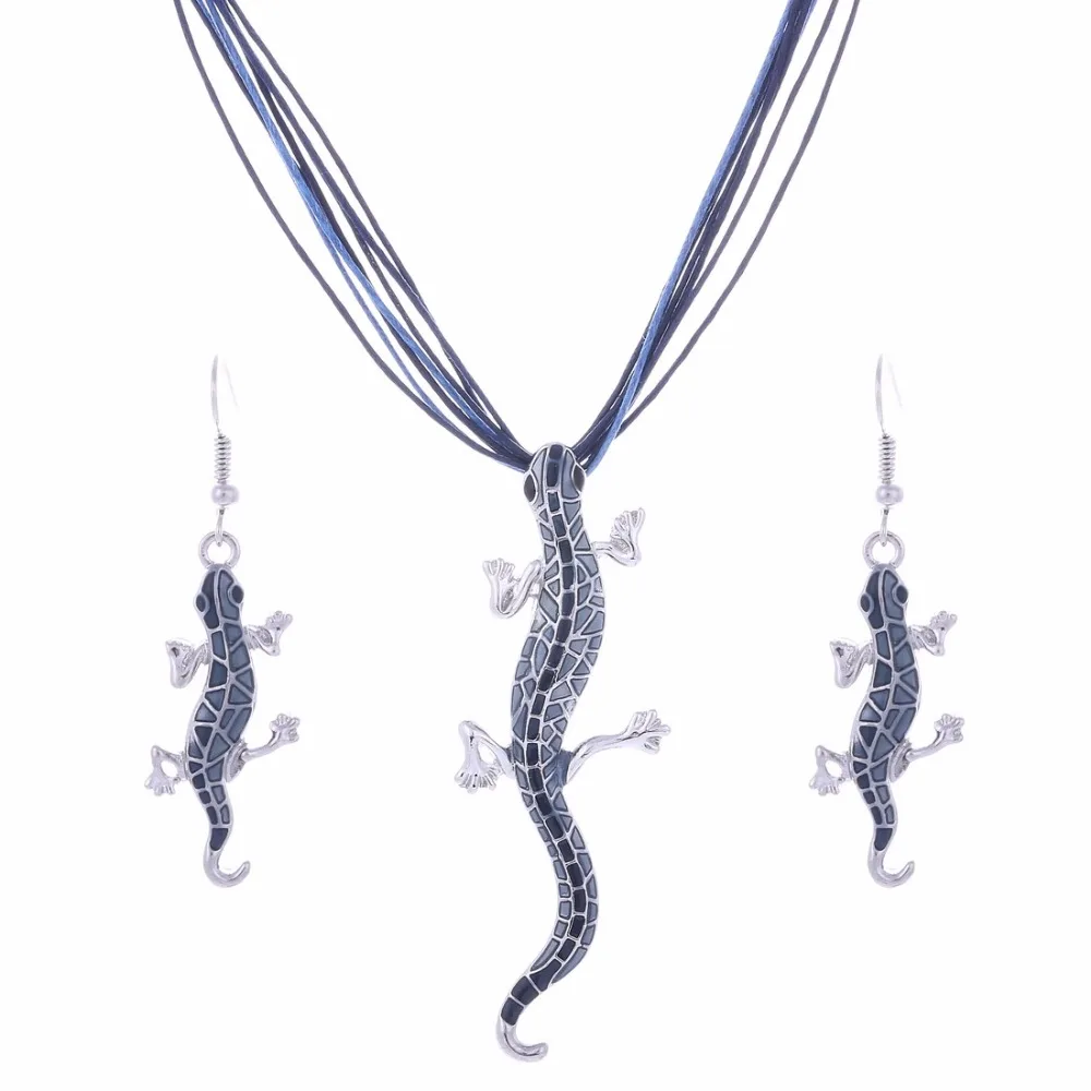 Прямая поставка Женский Модный Ювелирный Комплект из кожи с геометрическим