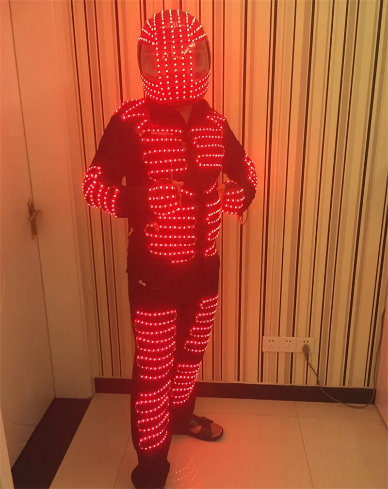 Лидер продаж мигающий светящийся светодиодный светильник робот костюм Kryoman