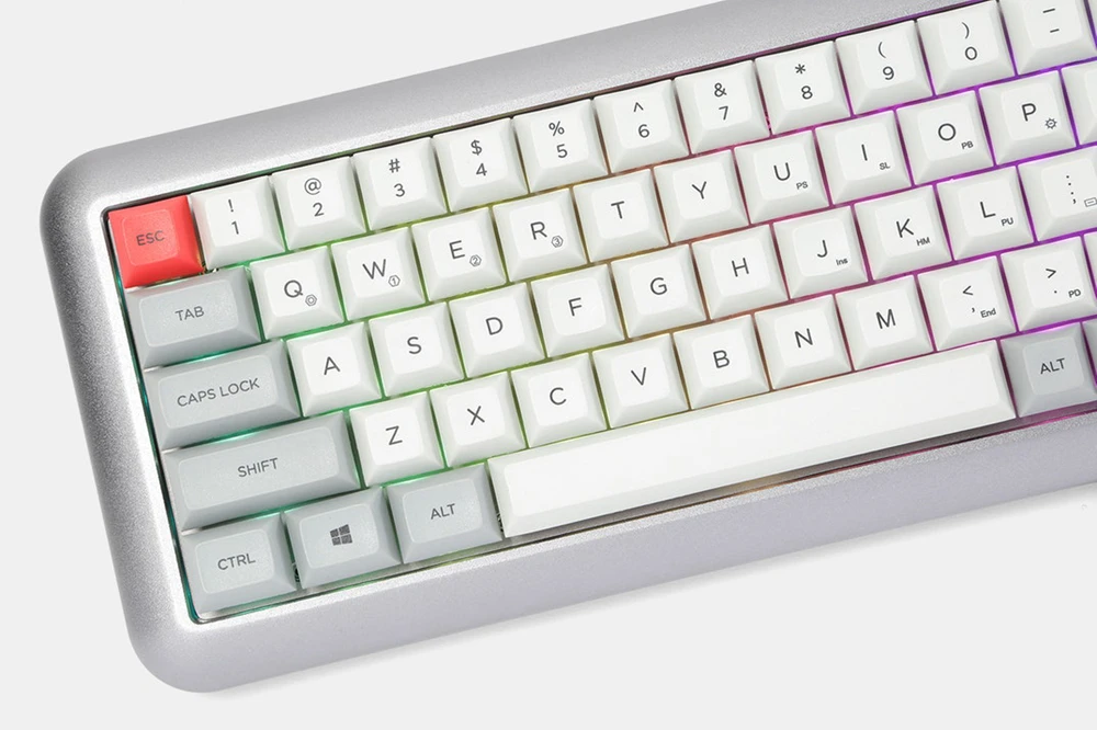 GK68 RGB алюминиевая механическая клавиатура Вишневый rgb синий коричневый черный красный переключатель Тип c Горячая замена переключатель с красителем