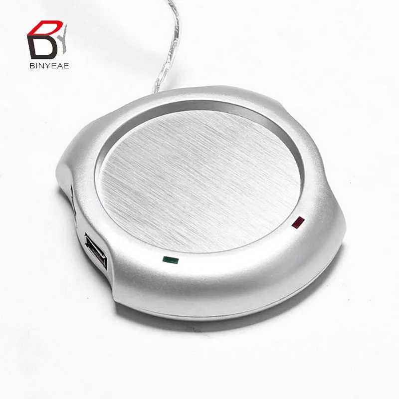 Warmer Tea Coffee Beverage Cup Portable USB Electric Cup Heating Pad Mat Warm Celsius Degree White
