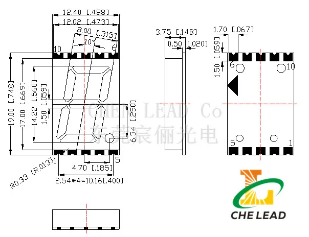 Зеленая 0 56 &quot0.56in SMD цифровая трубка 1-значный светодиодный дисплей модуль дюйма