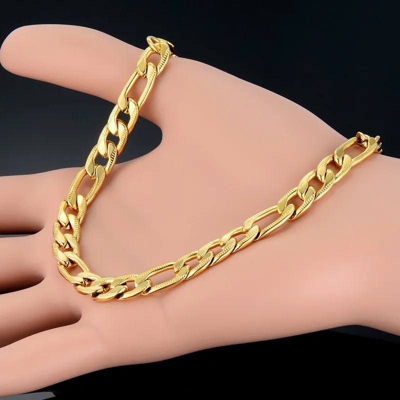 Vintage Figaro Chain Link Bracelet For Women/Men Wholesale Braslet Gold Color Stainless Steel Jewelry Pulseira | Украшения и