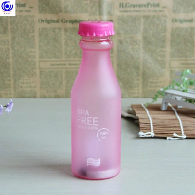 pink 500ml Крутая анти-осенняя карамельного цвета Осенняя защитная пластиковая бутылка для газировки матовая герметичная креативная летняя портативная чашка для воды 500 мл Посуда для напитков - Цвет: pink 500ml