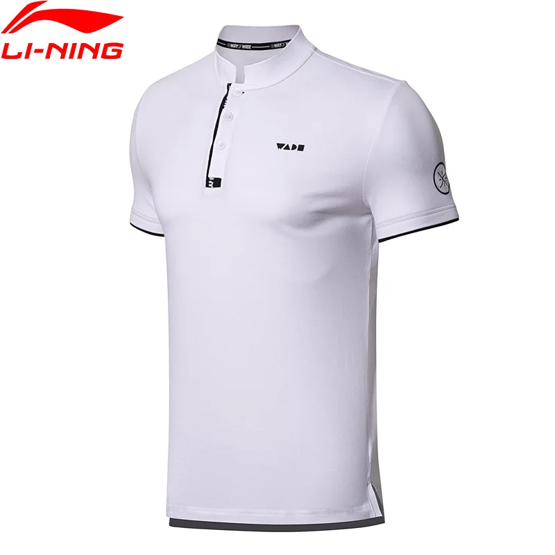 LI-Ning Мужская баскетбольная футболка поло серии Уэйд обычная посадка 96% хлопок 4%