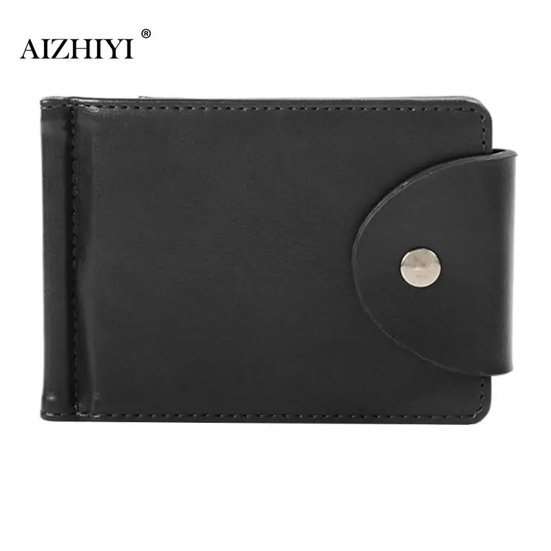 black Модные короткие двойные кожаные мужские кошельки, повседневные однотонные стильные кошельки на молнии, мужские кожаные кошельки высокого качества - Цвет: black