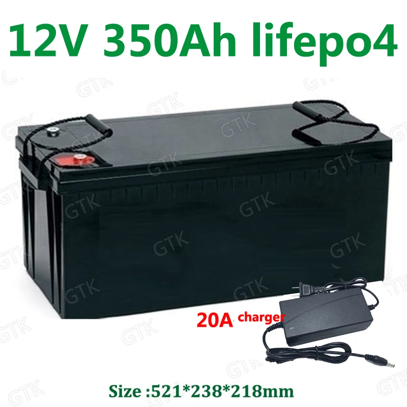 GTK Водонепроницаемая литиевая батарея 12 в 350 Ач Lifepo4 8 а BMS 4S для инвертора прицепа