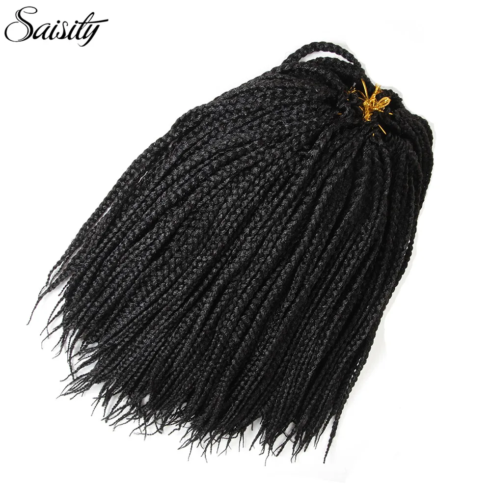 Saisity тонкая коробка косички 14 &quot18&quot 3X твист крючком Наращивание волос