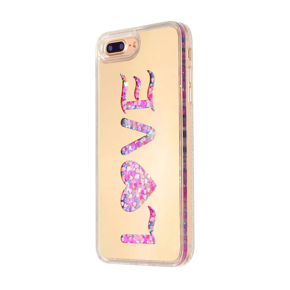 Original quality Plating English LOVE Case For iPhone X Fashion Love quicksand iphone 8 7 6 6s Plus | Мобильные телефоны и