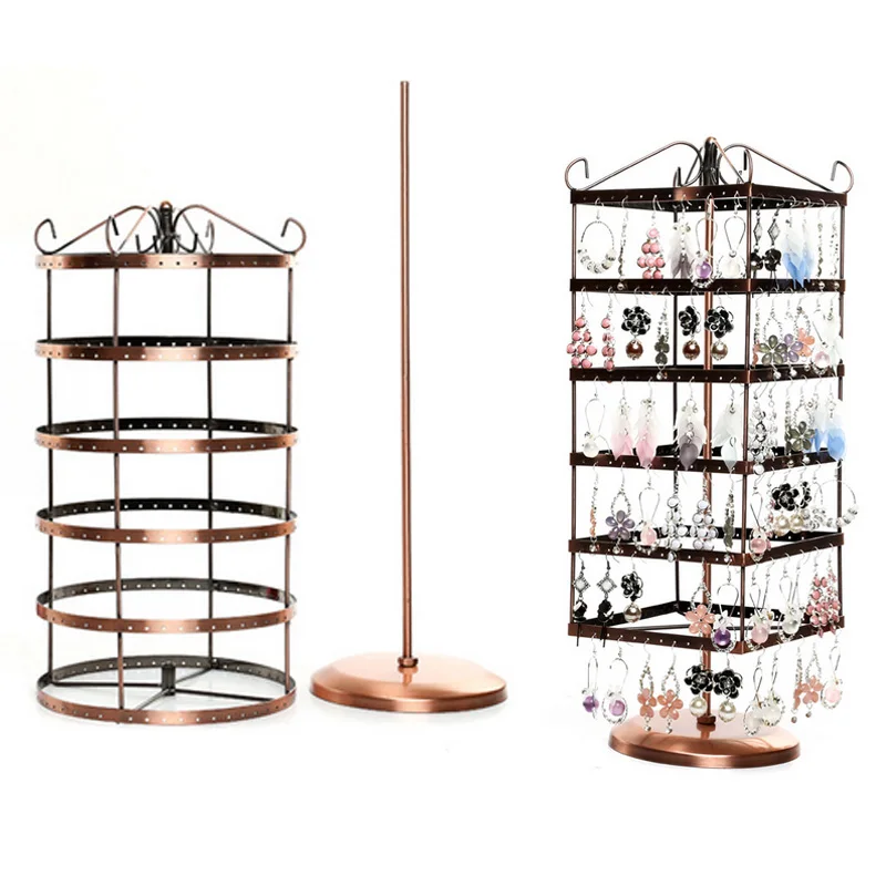 Стойка органайзер для ювелирных изделий 6 уровней 288 отверстий|display shelf|rotating shelfmetal