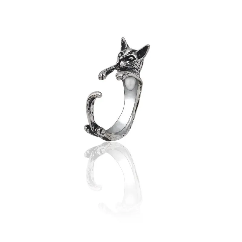 

Gothic Cat Ring Adjustable Punk Ring Fashion Animal Vintage Unisex Jewelry Holiday Gift To The Favorite Person 2021