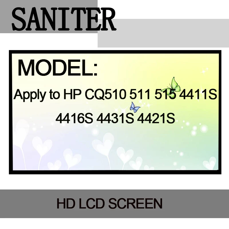 SANITER применимо к HP CQ510 511 515 4411S 4416S 4431S 4421S 14 дюймовый экран для ноутбука с обратным