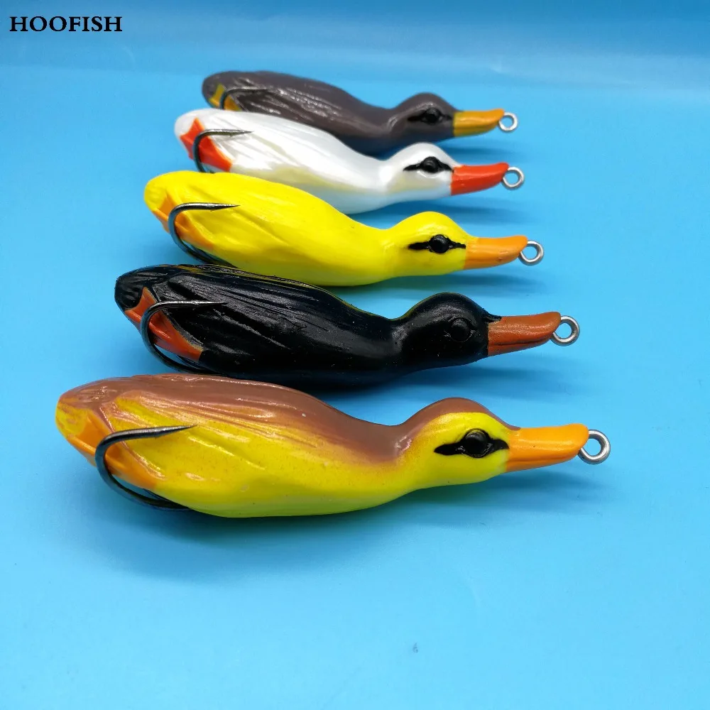 HOOFISH, 5 шт./лот, приманка для ловли рыбы змей, щука, искусственная приманка, 21,5 г/9,5 см, 5 цветов, Реалистичная, 3D, уток, мягкая, Pla stic