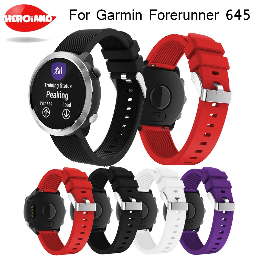 Силиконовый браслет для Garmin Forerunner 645 мягкий силиконовый сменный спортивный