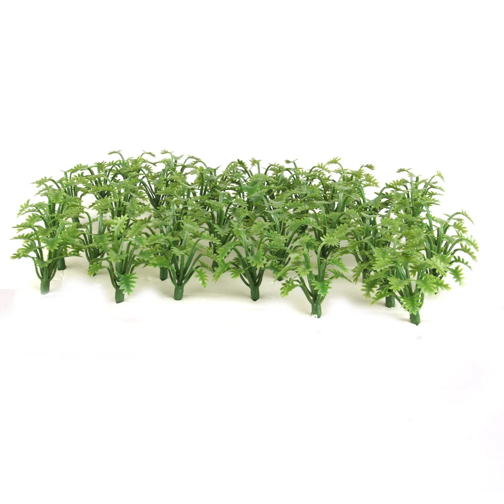 

50pcs Green Grass Bushes Model Railroad Wargame Train Diorama Scenery 4.5cm