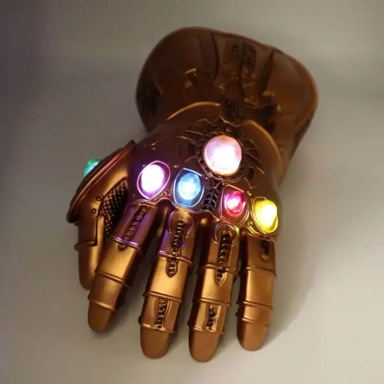 Thanos Infinity Gauntlet костюмы для косплея Бесконечность камни Led перчатки Хэллоуин