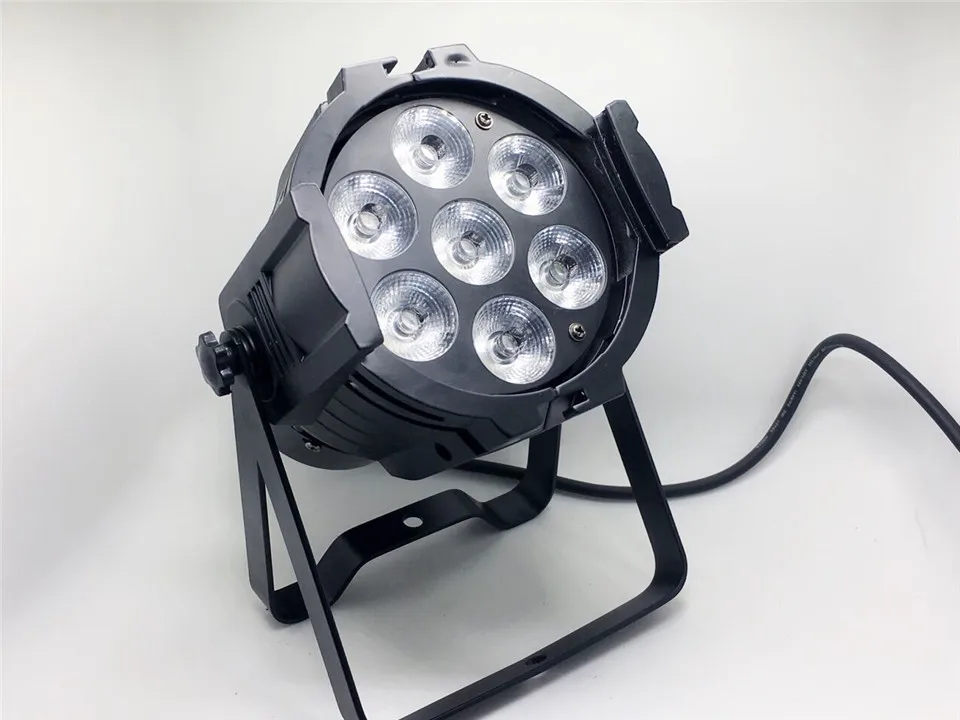 

LED Mini Aluminum Spotlight LED 7x18W RGBWA+UV 6in1 LED Stage Light Disco DJ Light Strobe Effect DMX512