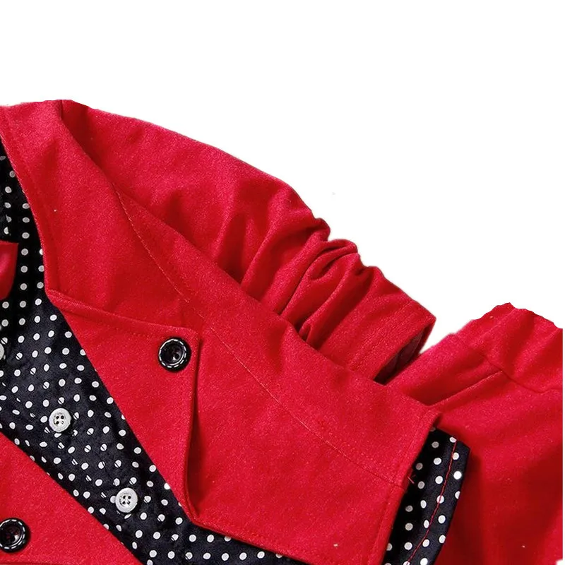 Детский комплект одежды для маленьких Весенняя Одежда мальчиков в горошек с