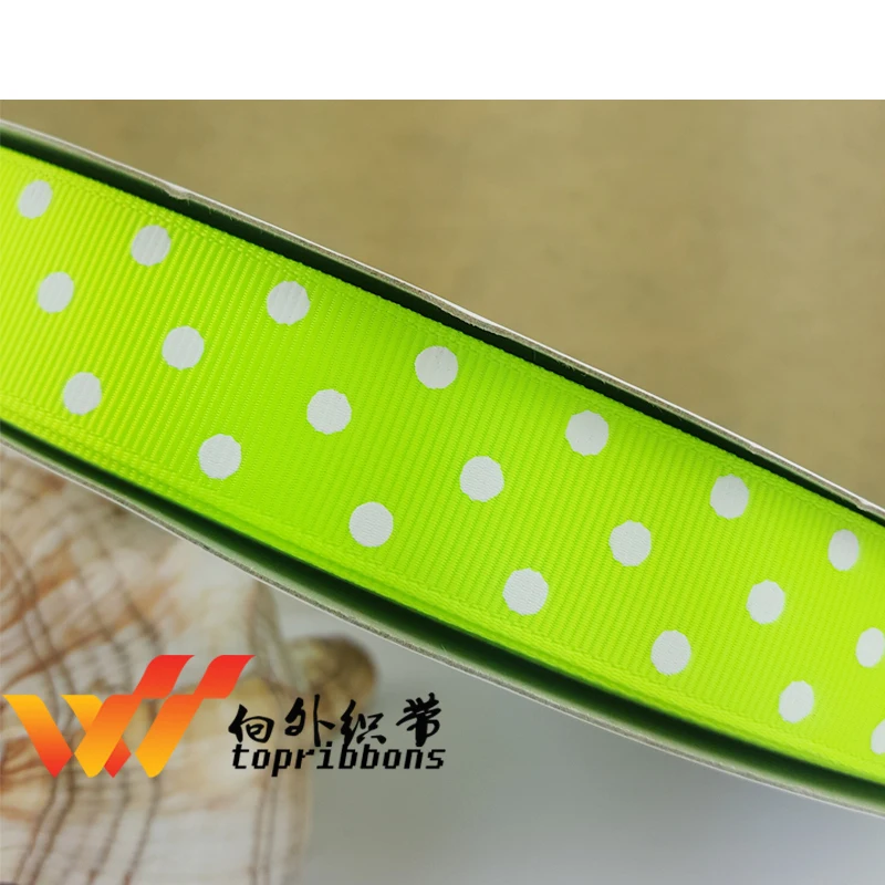 Лента в горошек 7/8 дюйма 50 ярдов 544|polka dot ribbon|ribbon polkaprinted grosgrain ribbon |