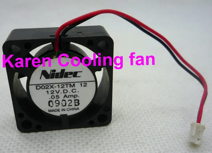 

New Original Nidec D02X-12TS2 DC12V 0.04A 25*25*10MM 2.5 cm mute miniature cooling fan D02X-12TM 12 0.05a