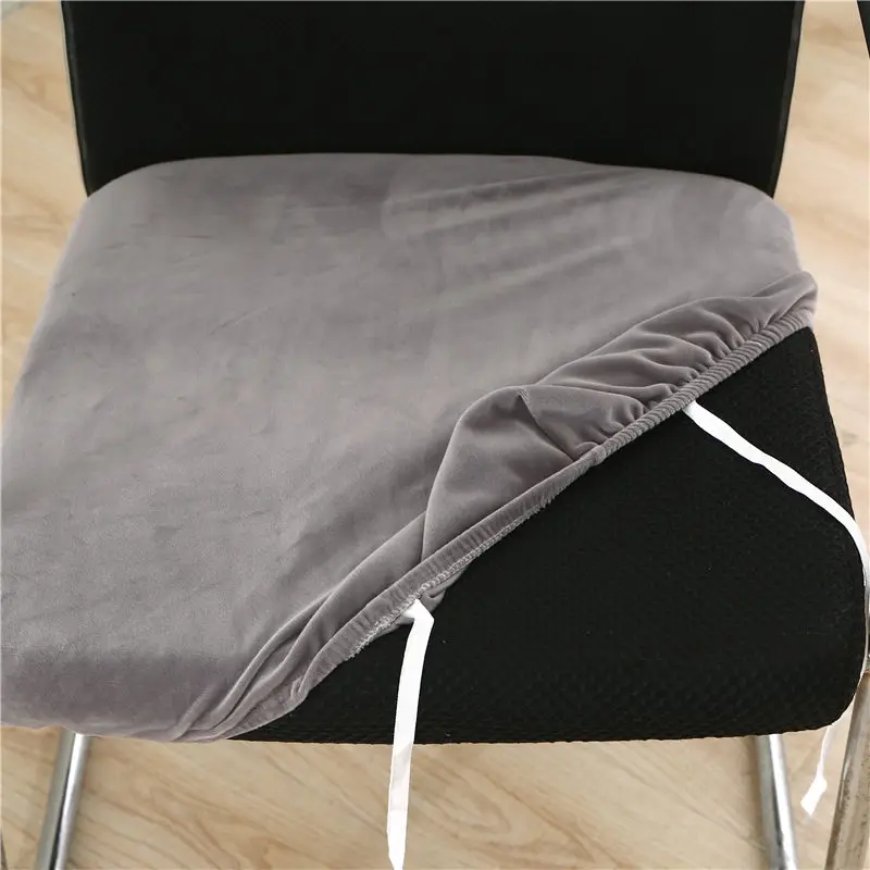 Thick Plush Seat Cover Removable Chair Covers Spandex Anti-dirty for Dining Room Kitchen Office housse de chaise | Дом и сад