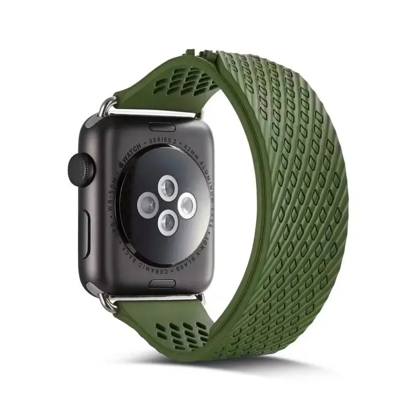 Спортивный сменный Браслет для часов apple watch series 1 2 ремешок iWatch мягкий силиконовый