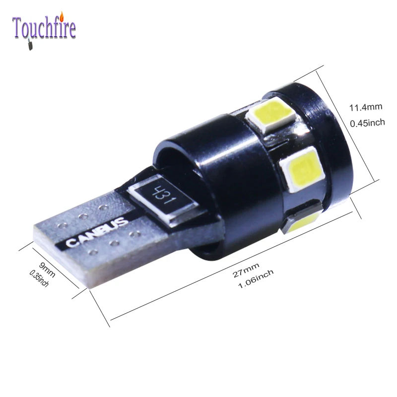 1000 шт. T10 W5W 194 168 светодиодный CANBUS без ошибок автомобильные лампы 2835SMD 9 светодиодный s Авто зазор для парковочного места боковой свет белый 12 В