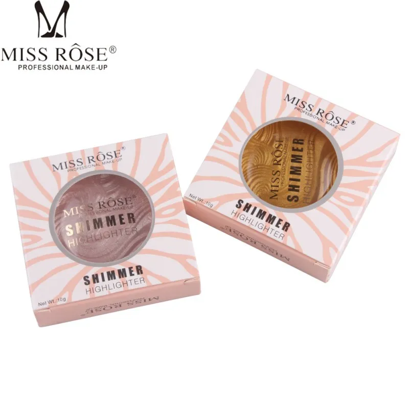 MISS ROSE High Gloss Белый консилер щек усиленный силуэт ремонт порошок хайлайтер Серебряный позолоченный флуоресцентный палитра