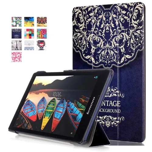 2016 новый tab3 8 дюймов tablet цвет окрашены кожа pu case флип обложка для lenovo tab 3 &amp tab2 a8 +