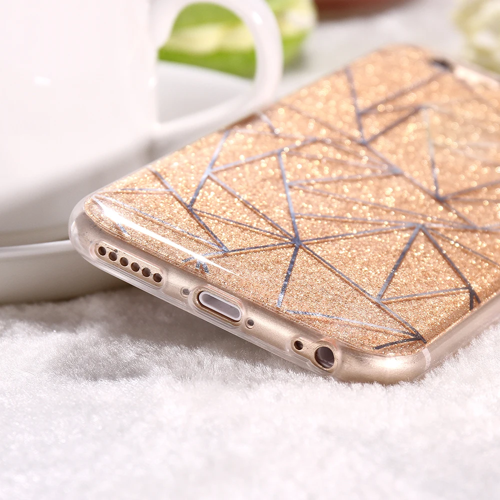 KISSCASE Plating Shining Phone Case For iPhone 6 6s 7 8 Plus 5 5S SE Shiny Bling TPU + PC Cover Coque Huawei P10 Caso |