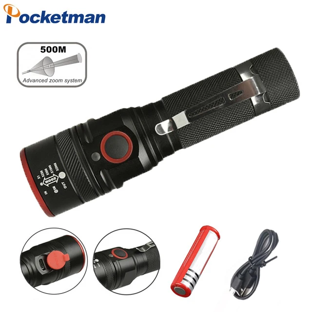 Светодиодный фонарик 3800 лм Перезаряжаемый USB с usb XML T6 портативный масштабируемый