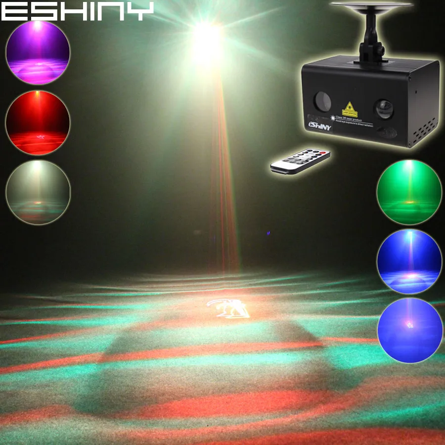 ESHINY MINI R&G Laser 12 Halloween Patterns Projector Water Galaxy Effect RGB LED Family Party Xmas Bar Disco Dance Light T213D4