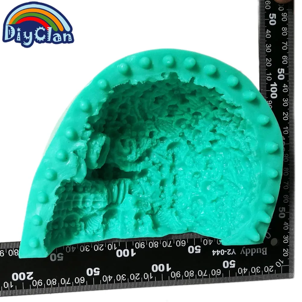 Большой Череп силиконовая форма для украшения гипса 3D Хэллоуин торт большой