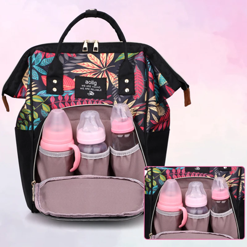 Bolsas de pa&ntilde;ales para beb&eacute;, mochila de maternidad para viaje al aire libre, cuidado infantil, lactancia de gran capacidad, bolsa de pa&ntilde;ales multifuncional MBG0429-1