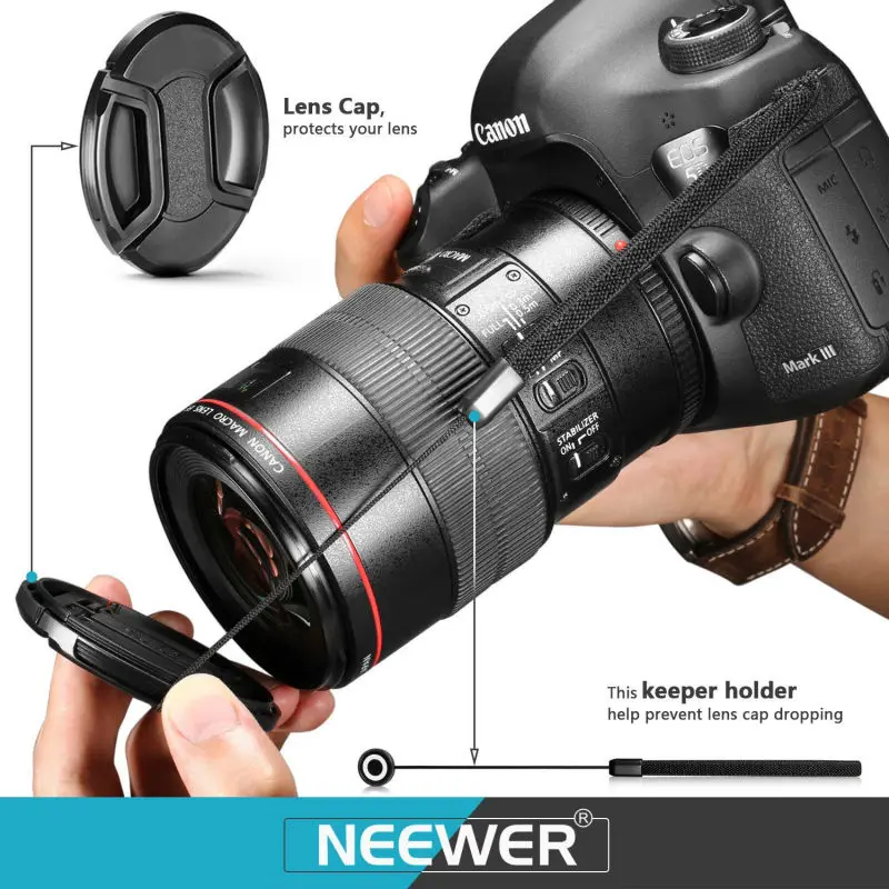 Neewer 49 мм 52 55 58 62 67 72 UV CPL FLD фильтр + сумка для переноски бленда крышка объектива