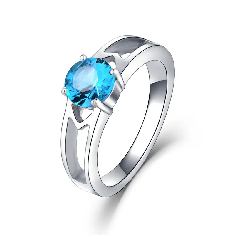 ZPAMS женские модные кольца из нержавеющей стали для женщин Циркон синий/белый/розовый/красный/фиолетовый обручальное кольцо обручальные кольца - Цвет основного камня: blue