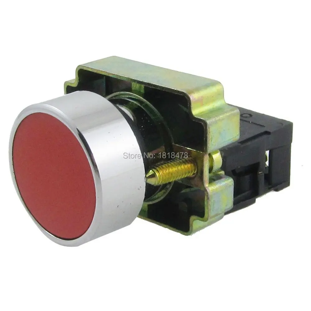 XB2 BA42C красный знак Мгновенный кнопочный переключатель 1 NC нормально закрыть 10A 600V
