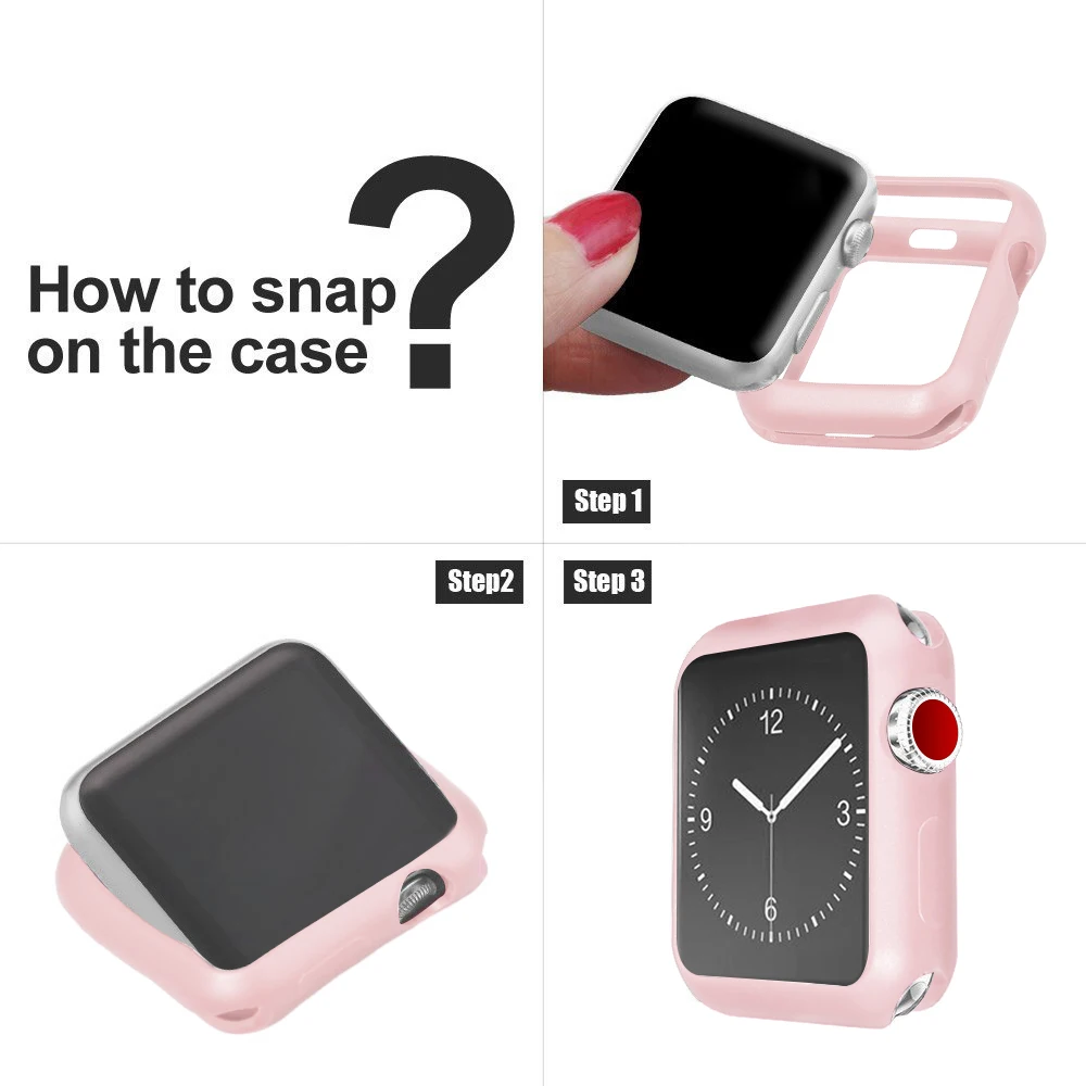 Чехол для Apple Watch, чехол 42 мм, 38 мм, iWatch, ремешок, цветное покрытие, защитный чехол для Apple watch 3, 2, 1, аксессуары для часов