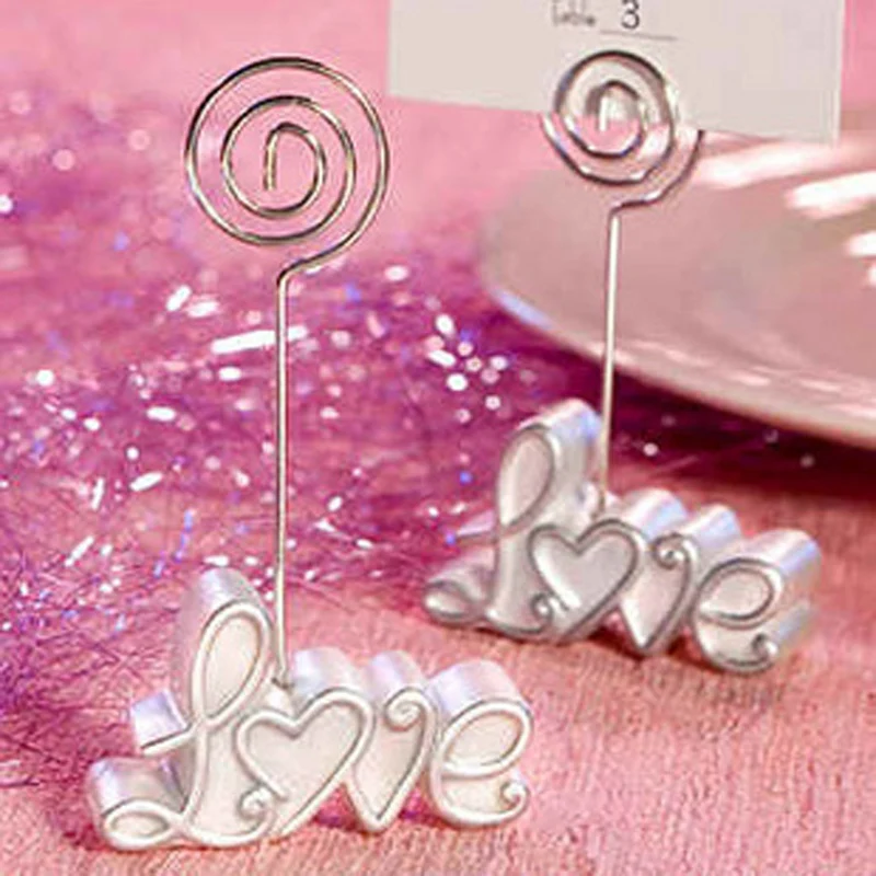 

Wedding favor 30pcs/lot Love Resin Place Card Holder wholesale party supplies wedding gifts for the table Free shipping