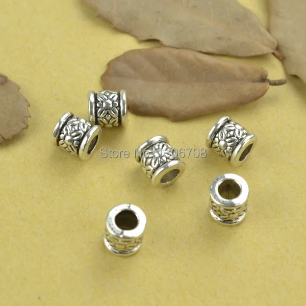 100 шт./лот металлические антикварные тибетские серебряные подвески круглые