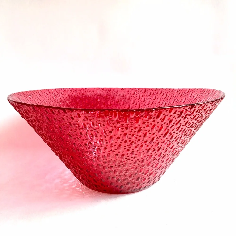 Новинка! Diam 25 см Raindrop decor Recyled стекло салатник, творческий фрукты чаша, 6 цветов. USD17.99/PC