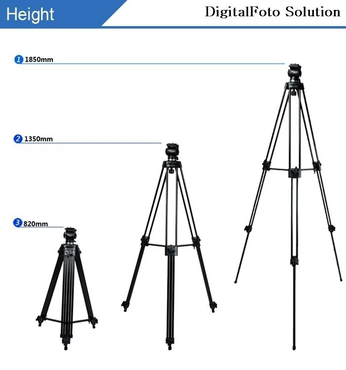 1.8m WEIFENG 717 Fluid head video tripod dslr camcorder professional 6kg bear weight with Bowl Pan Head Carry Bag | Электроника
