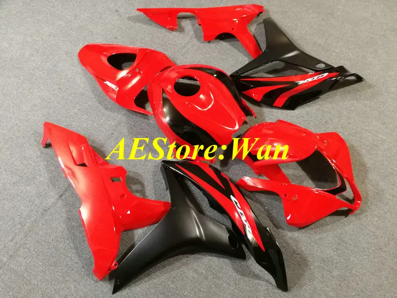 Мотоцикл обтекатель комплект для HONDA CBR600RR F5 07 08 CBR 600RR CBR 600 RR 2007 2008 ABS Горячая красно-черные обтекатели комплект+ подарки HC35