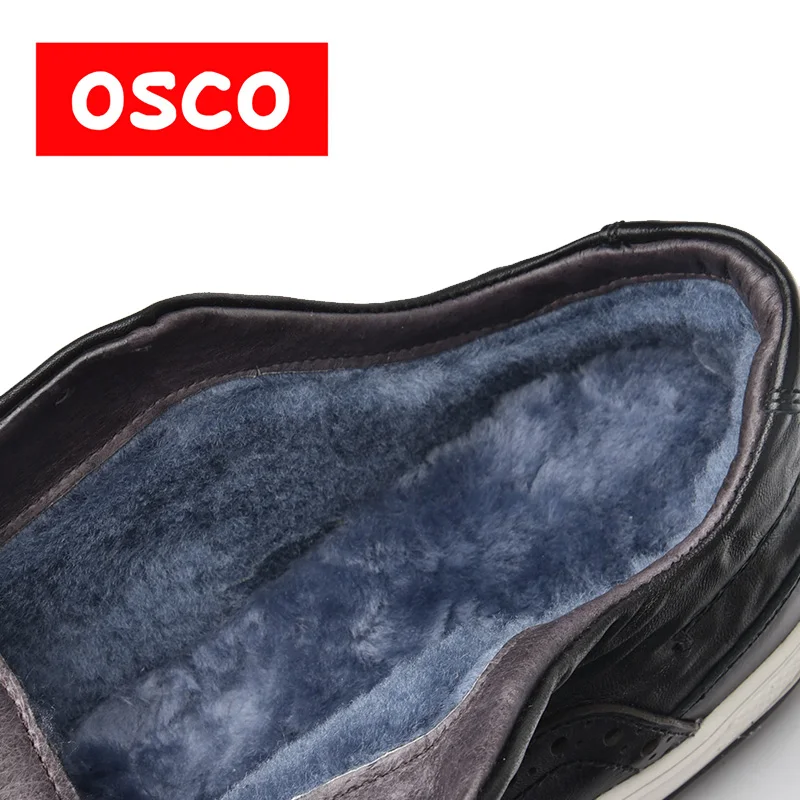 OSCO/зимняя мужская обувь с перфорацией типа броги Повседневная Деловая из
